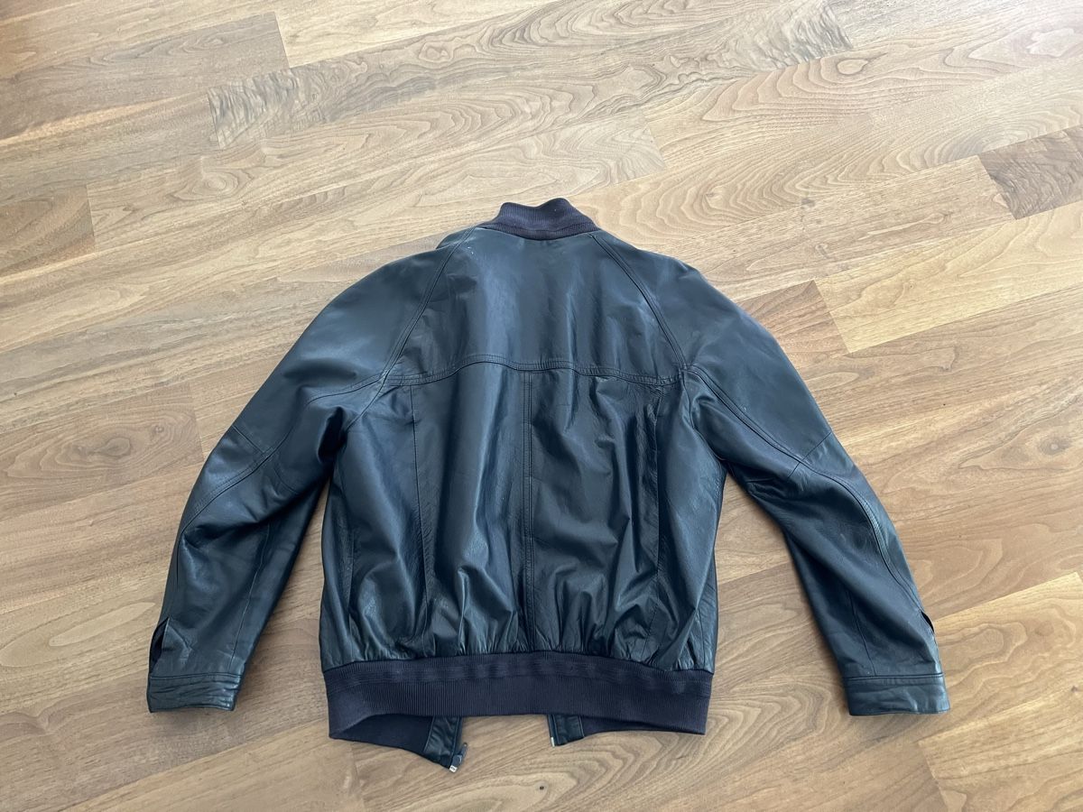 Giacche: Dunkelblaue Lederjacke Vintage – Usato da Wolfwil venduto da Poulet60 1