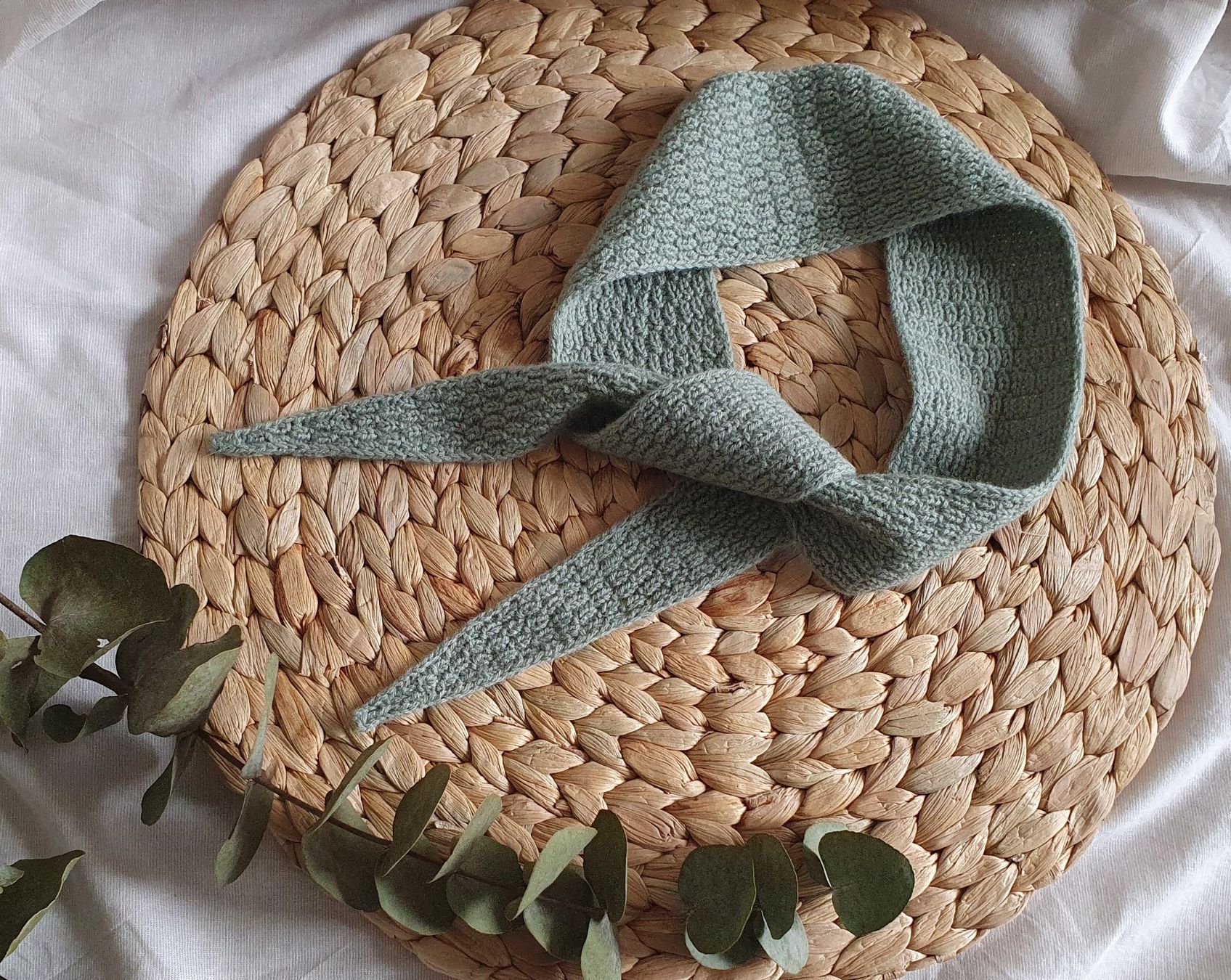 Foulard & Sciarpe: Mini scarf, Strickschal, Handgestrickt, Unikat, Geschenk – Nuovo e nell'imballaggio originale da Neunkirch venduto da Sandramay 1