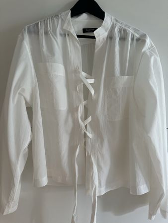 Massimo Dutti Bluse, weiss, Gr. M, neuwertig, Sommer