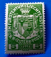 Briefmarken aus Liechtenstein Reichswappen Ungestempelt