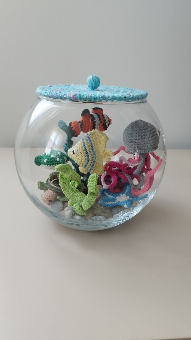 Toutes les décorations: Crocheted Aquarium Decor Glass Bowl Handmade – Neuf avec emballage d'origine à Arnex-sur-Orbe par can_97vn 3