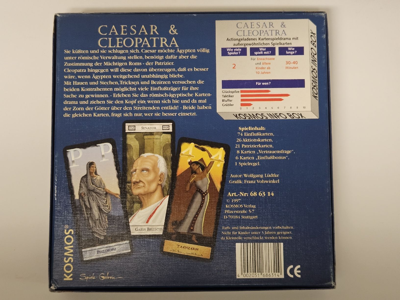 Giochi: Kartenspiel Caesar & Cleopatra /  #WT18 – Usato da Oberdorf BL venduto da BaldenEagle 2