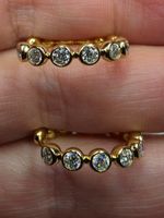 Boucles d'oreille argent diamants de moissanite 0,756 ct GRA