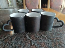 5 neue Kaffee/Teetassen