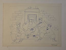 Lill Tschudi Original Zeichnung, 44x33cm gut gehandelt