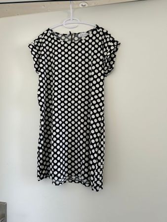 Gepunktetes Langes Shirt Gr. L