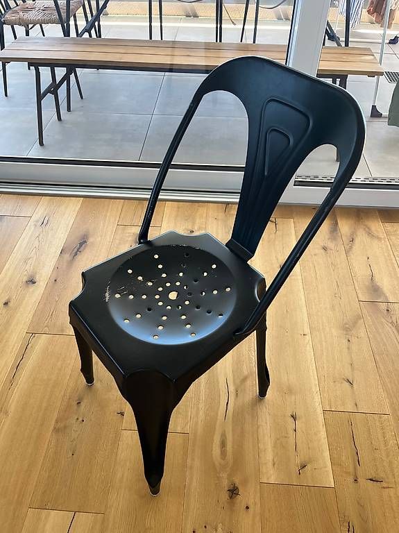 Sedie: Schwarzer Metall-Stuhl Industrial-Look – Usato da Münchwilen TG venduto da jusch