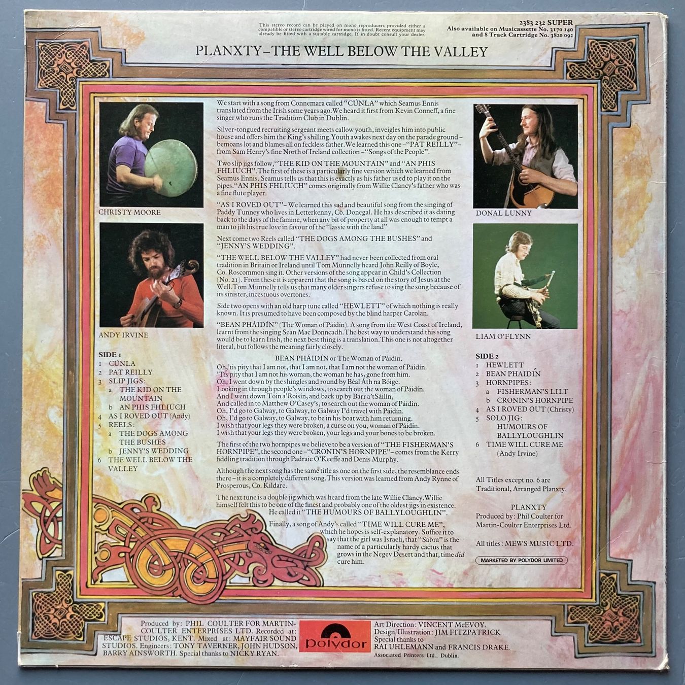 Dischi in vinile: PLANXTY - THE WELL BELOW THE VALLEY – Usato da Poliez-Pittet venduto da Newtown-Records 1