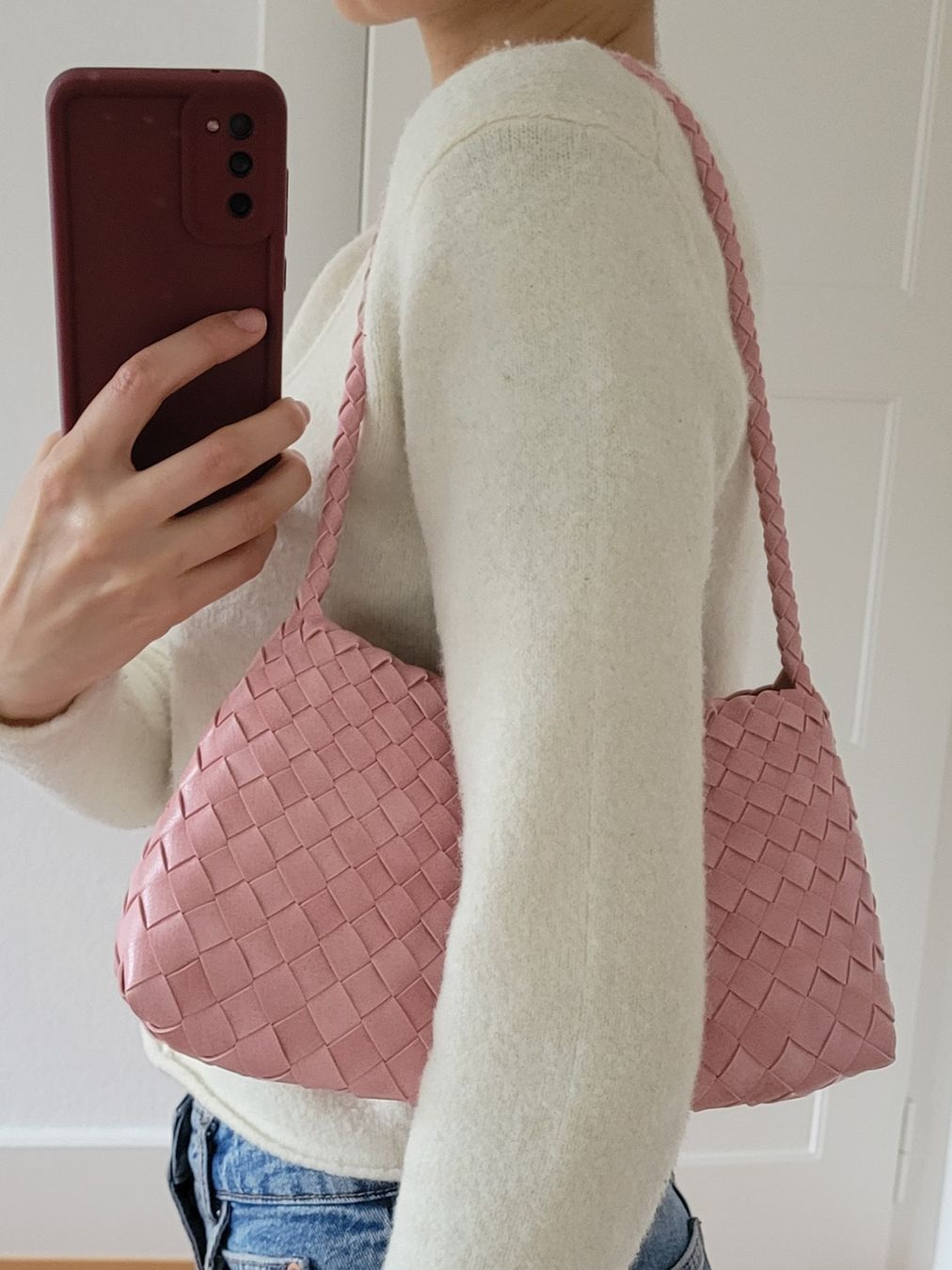 Borse: Schultertasche geflochten rosa – Nuovo e nell'imballaggio originale da Bern venduto da ralella 2