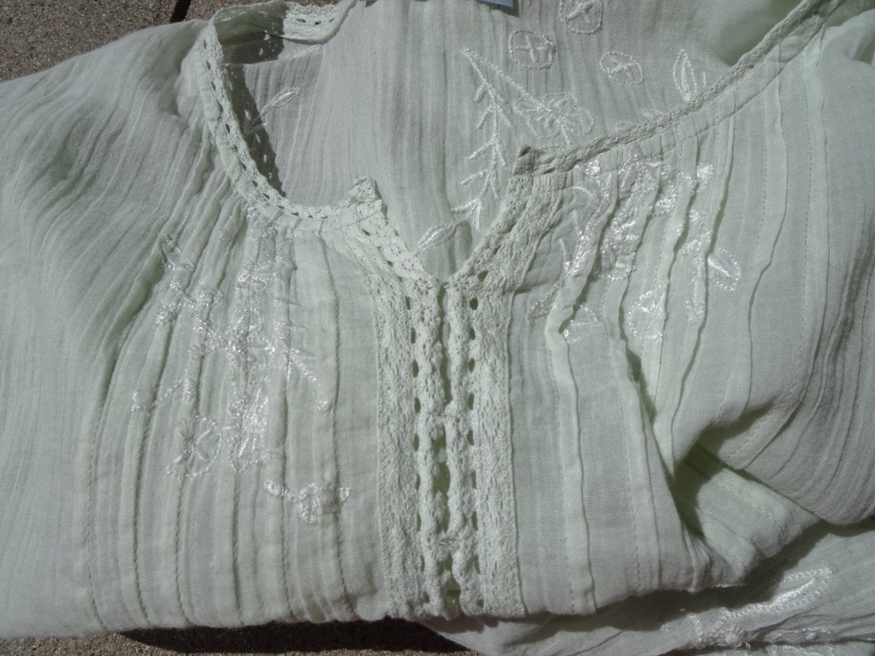 Repeat Camicette: Dtlm Repeat Tunika Bluse hellgrün grün Gr 40 – Usato da Winterthur venduto da blumeblau77 2
