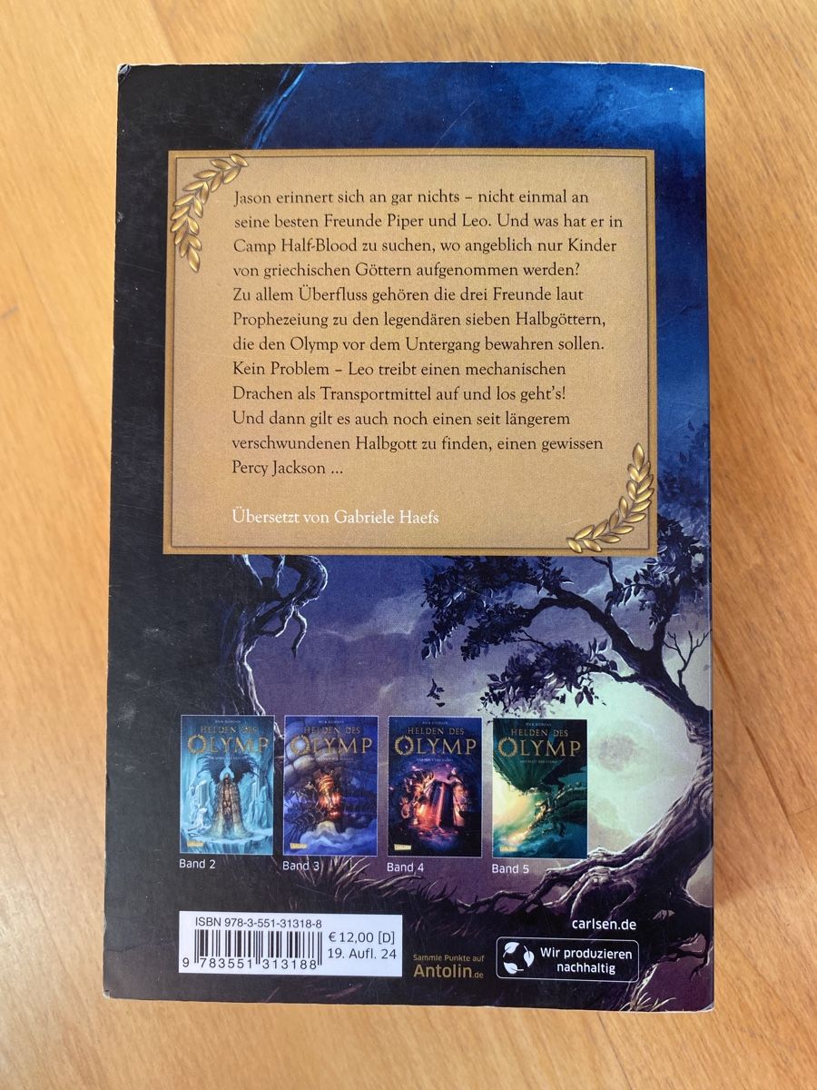 Libri: Rick Riordan Helden des Olymp Band 2 – Usato da Baden venduto da miri.2000 1