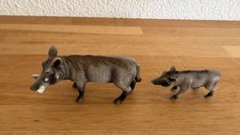 SCHLEICH - Warzenschwein Familie 14612 14613
