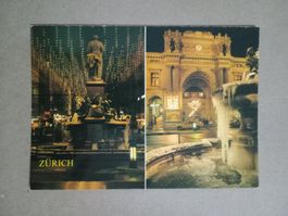 AK Zürich Bahnhofplatz 2 Nachtansichten