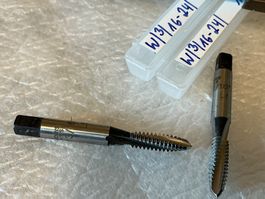 2 Gewindebohrer Whitworth BSW 3/16“ - 24 , Neu NORIS Germany