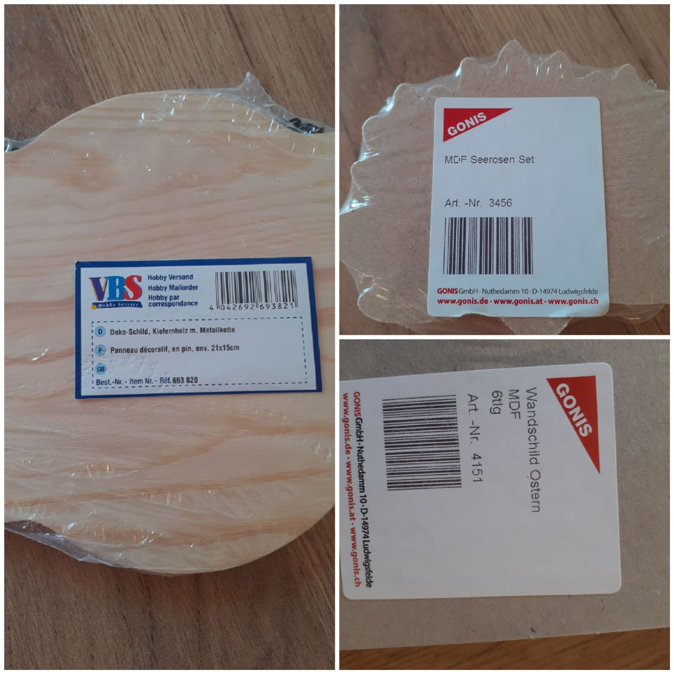 Gonis Bastelsets: Bastelset Holzrohlinge, MDF, – Neu und originalverpackt aus kaltbrunn von Edelweiss013 1