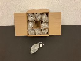 Weihnachtskugeln "Tropfen", 9 Stück, ca. 12 cm lang, Glas