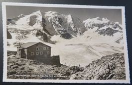 AK / Foto: 1941 Diavolezzahütte (2977 m) mit Piz Palü