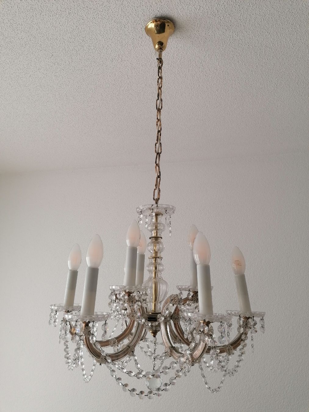 Lampadari & plafoniere: Schöner, alter Kristallkronleuchter – Usato da Hettlingen venduto da CaroliR 2