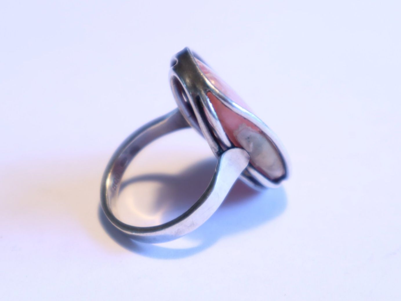 Ringe: Vintage Silberring 800 mit Rodochrosit Stein, Grösse 52 – Gebraucht aus Baden von TellsKuchenhaus 7
