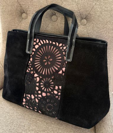 Original Longchamp Vintage Tasche Wildleder