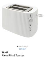 Alessi Plissé Duo White Toaster 