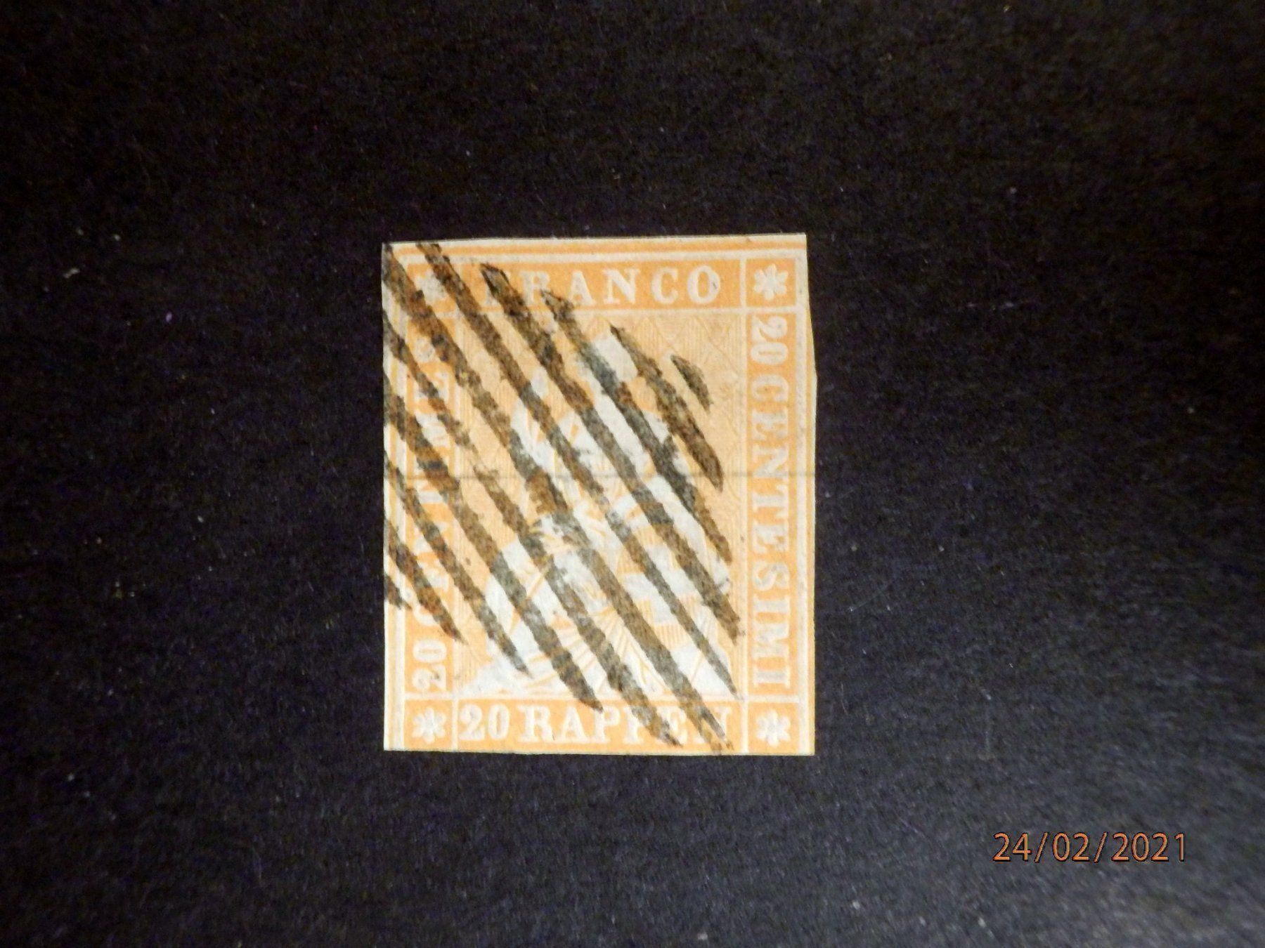 Alle Briefmarken: Strubel, 25B, Kat.CHF 240.00, Mängel – Gebraucht aus Ueberstorf von dinbau 1