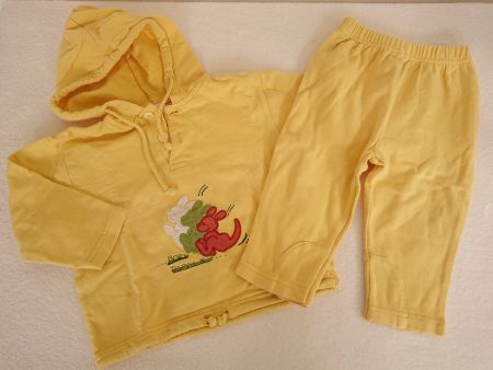 Baby Trainer Set Gr. 74 6-9Mt Gelb Hasen