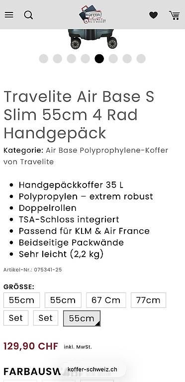 Reisekoffer: Koffer. Handgepäck. Rollkoffer – Neu und originalverpackt aus Zürich von kiwa16 2