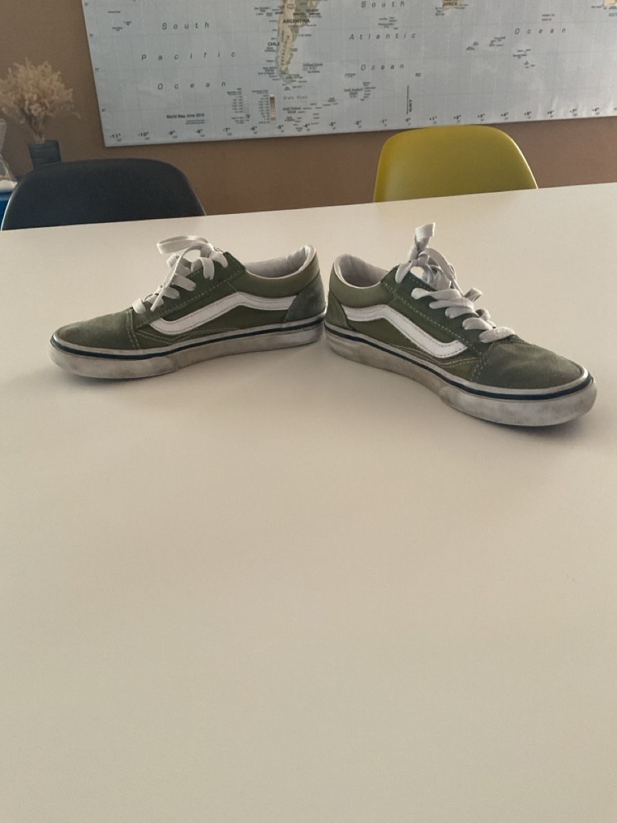 Vans Herrenschuhe: Baskets Vans Old Skool verte enfant taille 34 – Gebraucht aus Sommentier von 79thierry 2