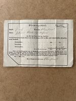 Originaler Steuerzettel Zürich / Altstetten 1859