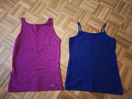 Damen 2x Top Shirts Gr XS (34/36) Lila & Dunkelblau