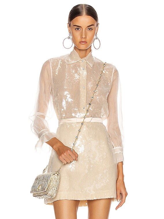 Miu Miu Blusen: Miu Miu Sequin Blouse IT38-EU34/36 – Neu und originalverpackt aus Pfäffikon ZH von JingTunic