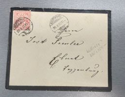 1882 Kondolenz Brief mit schönen Stempel Richterswil/Ebnat