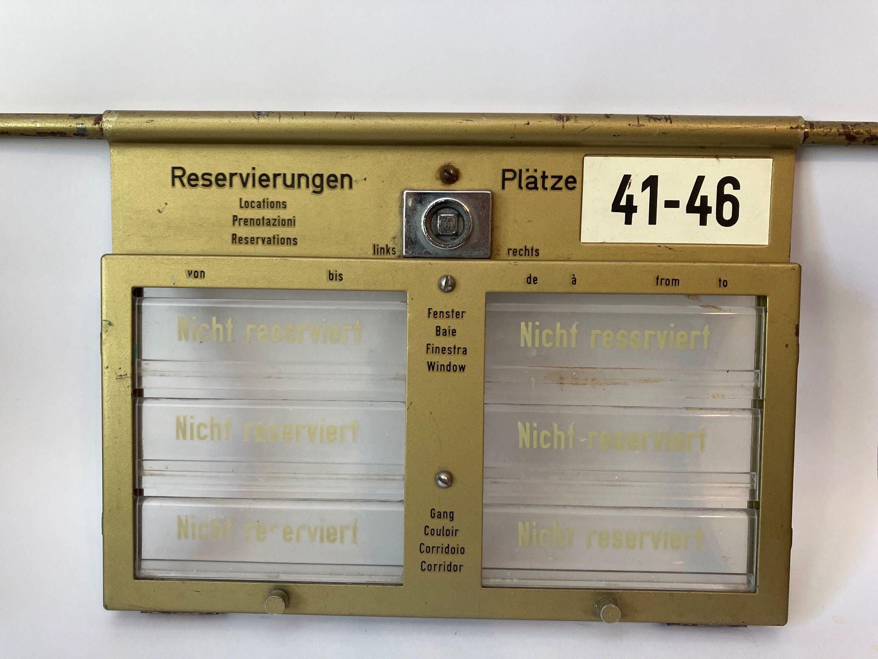 SBB/CFF/FFS Schilder: Antikes Reservierungsschild – Gebraucht aus Baden von Hikaruu