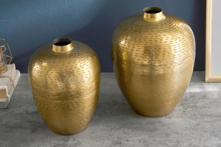Elegantes Vasen 2er Set gold 4