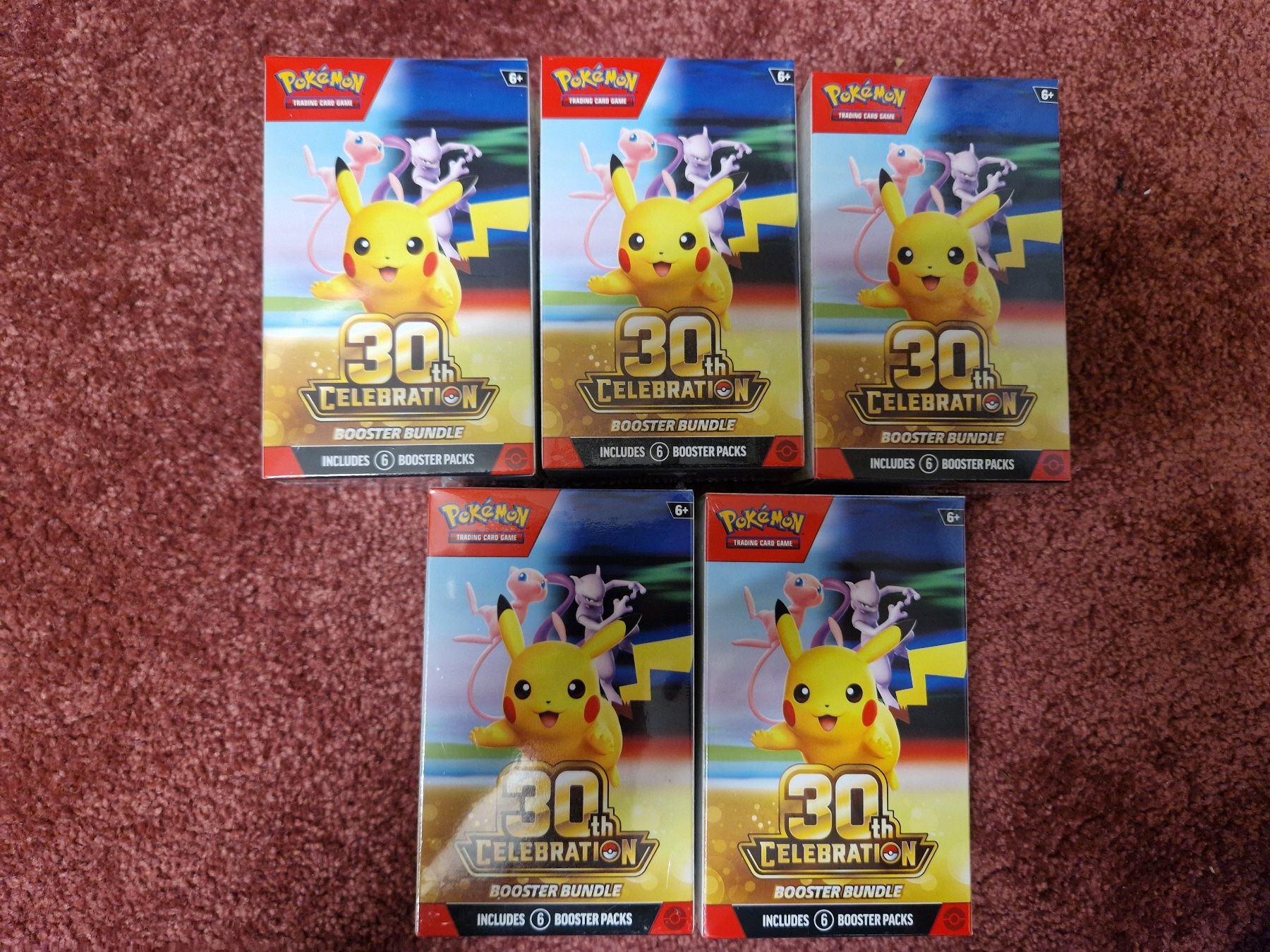 Pokémon Sammelbilder & Trading cards: 5 xPokémon 30th Celebration Booster-Bundle EN – Neu und originalverpackt aus Kallnach von yinginho