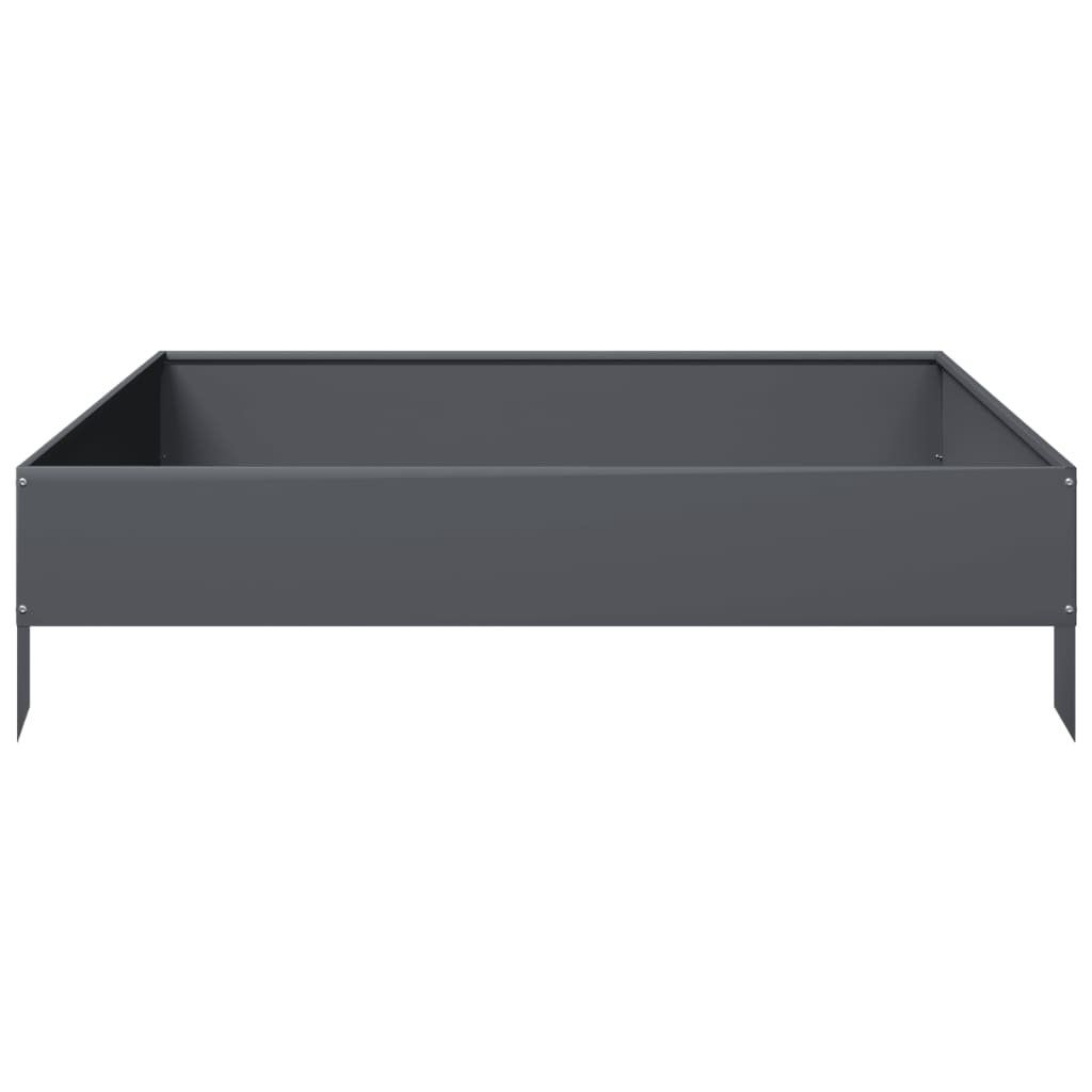 Vasi per fiori: vidaXL Hochbeet Anthrazit 100x100x26 cm Stahl – Nuovo e nell'imballaggio originale da Baar venduto da vidaxl 4