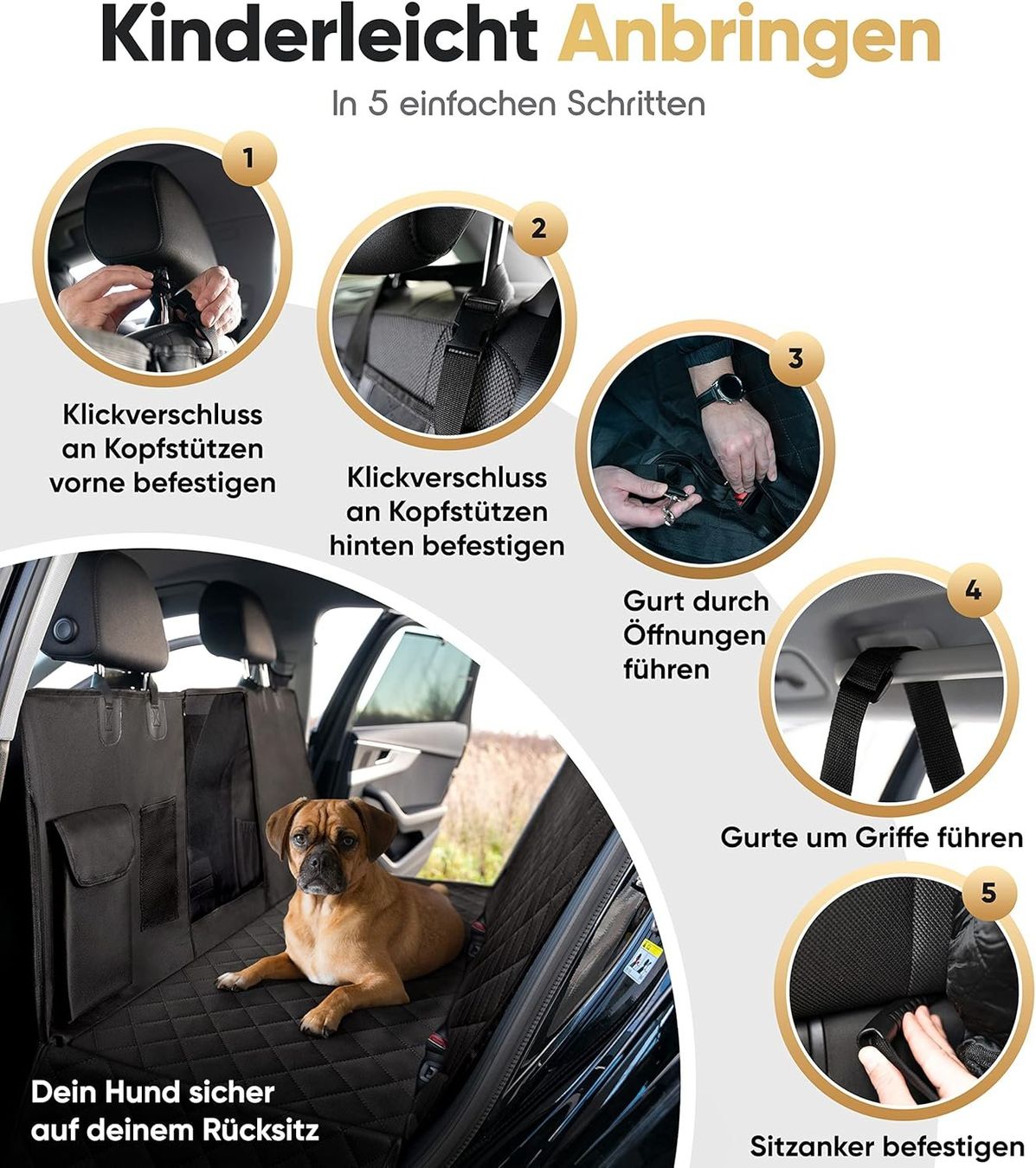 Tappeti & Tappetini: Hundedecke Auto Rücksitz wasserdicht mit Seitenschutz – Nuovo e nell'imballaggio originale da Zürich venduto da jasminleut 3