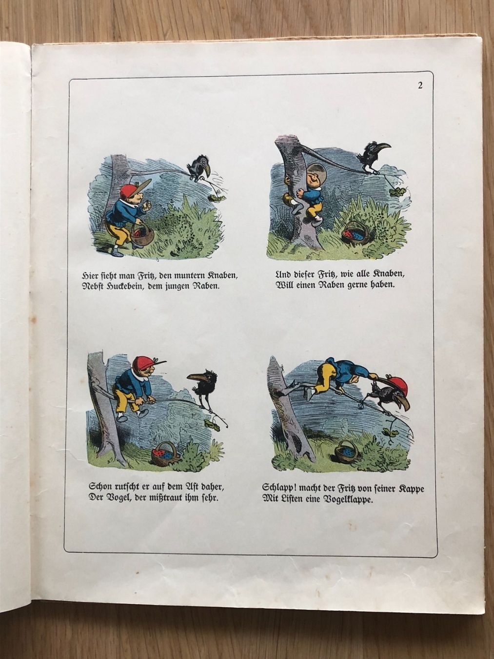 Libri: Antikes Kinderbuch: Wilhelm Busch "Hans Huckebein" – Usato da Biel/Bienne venduto da TomBaBi 3