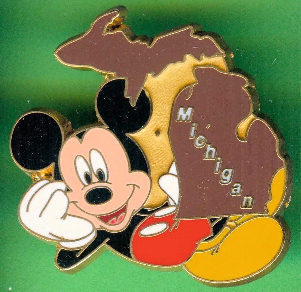 Disney Placchette & Badge: DISNEY  Mickey Maus  MICHIGAN – Usato da Winterthur venduto da Sammleroase