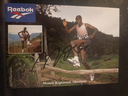 Moses Kiptanui -  handsignierte Autogrammkarte