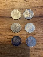 6 Gedenkmünzen 1974 Schweiz Münzen