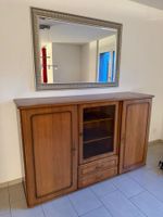 Vintage Holz Kommode mit Spiegel