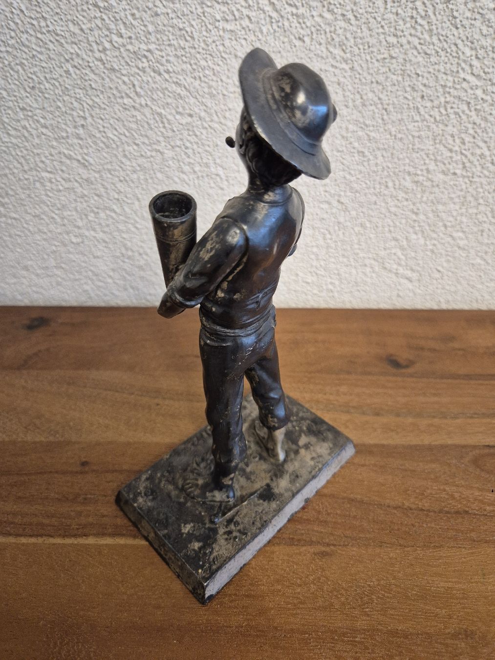 Statuette: Metallfigur Junge mit Pfeife im Jugendstil – Usato da Zürich venduto da Dalema13 5