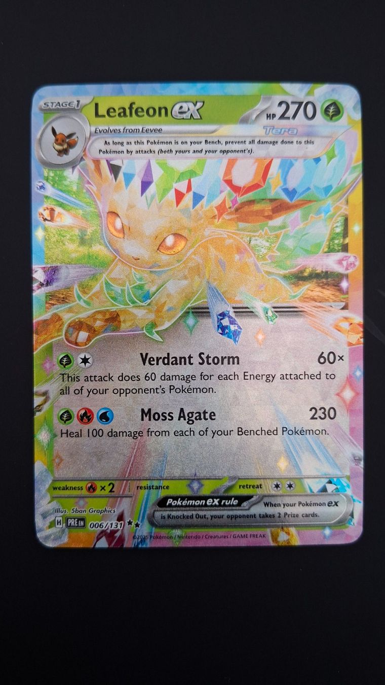 Pokémon Sammelbilder & Trading cards: Leafeon ex #006 Prismatic Evolutions EN (PRE) – Gebraucht aus Biasca von Sara_Poke123