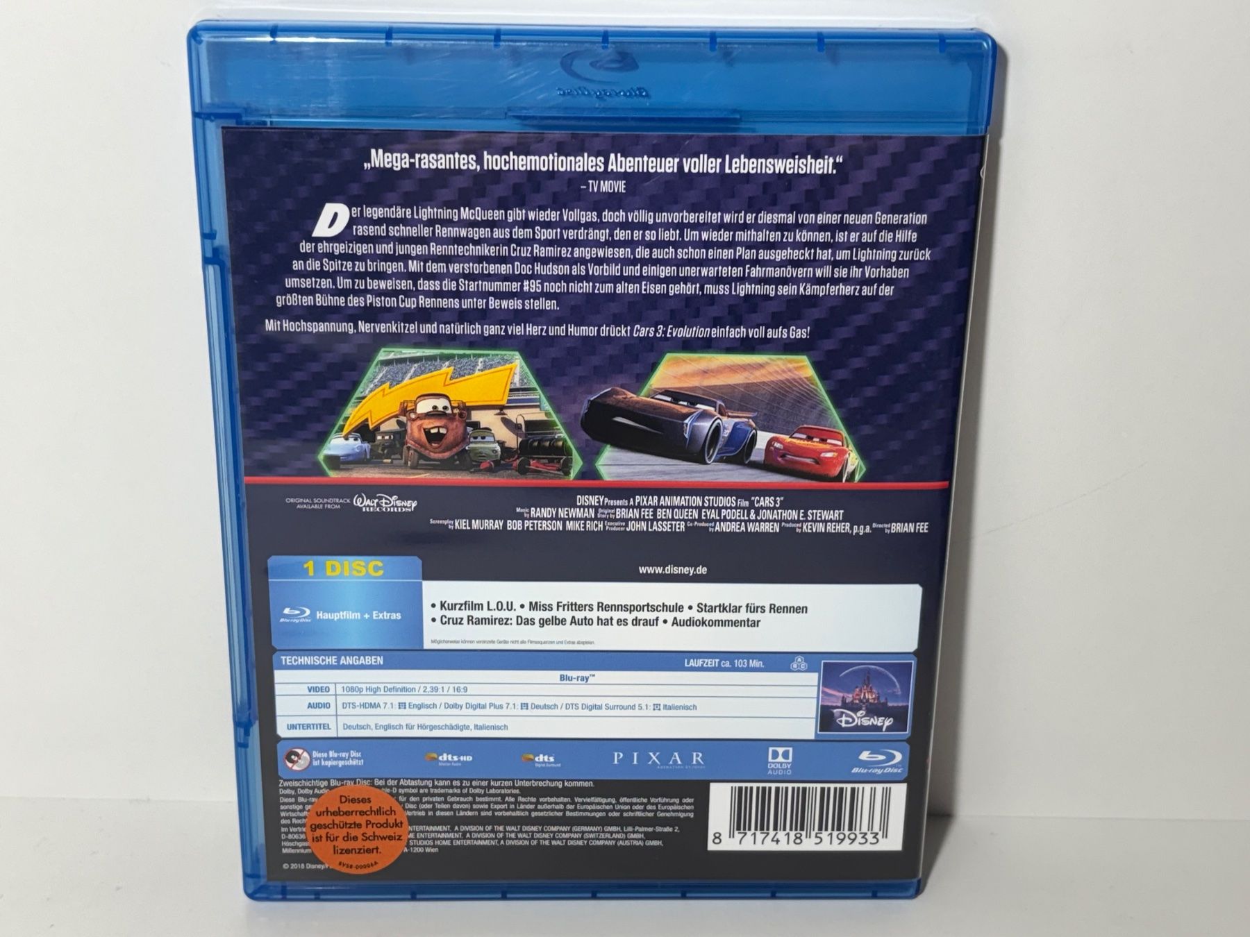 Tutti i DVDs: Cars 3 Blu Ray – Usato da Wilderswil venduto da Sstriker 1