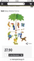 Goki Baby Mobile Palme Holz, Tierfiguren - Neuwertig!