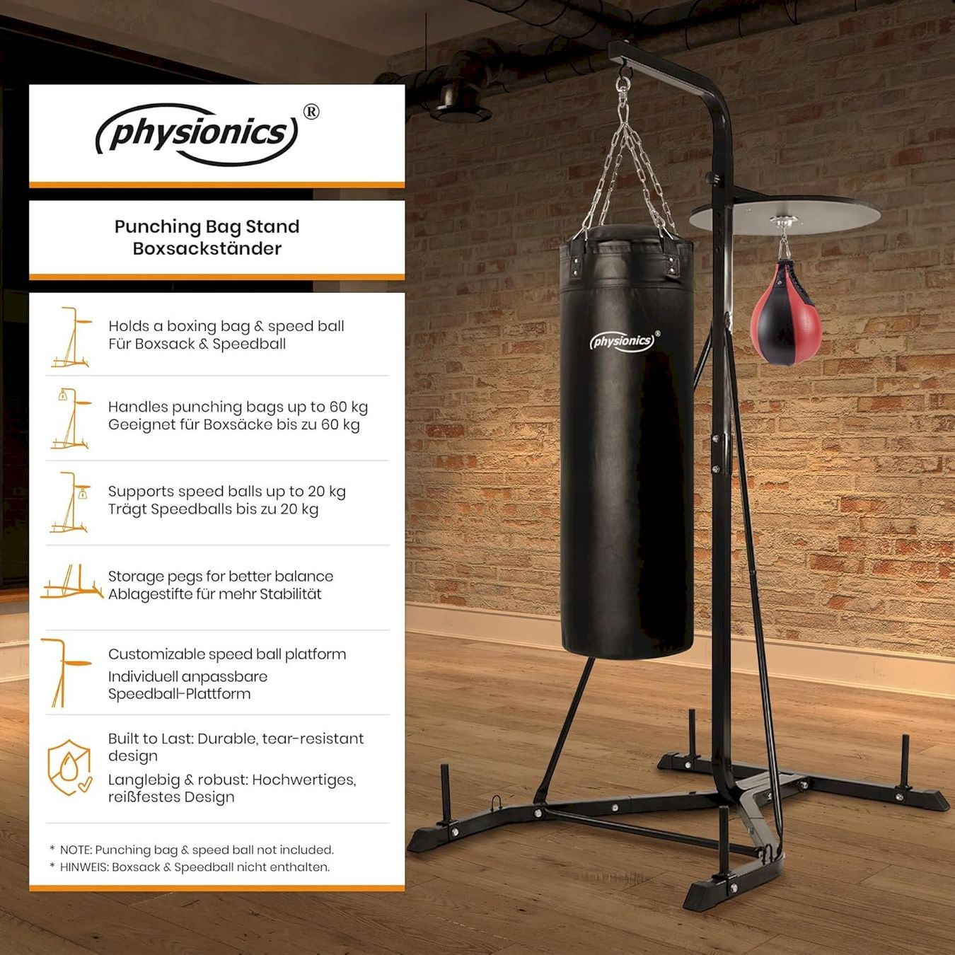 Sacs de frappe: Physionics Boxsackständer + Punchingball – Neuf avec emballage d'origine à Bottighofen par zaap 1