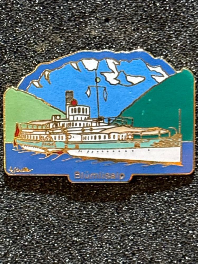 Plaketten & Abzeichen: Dampfschiff "Blümlisalp" Thunersee Pin ! – Gebraucht aus Matzingen von Old-Shop