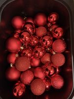 Rote Weihnachtskugeln, Christbaumkugeln, viele! Top! (50)